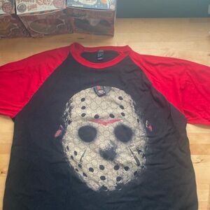 Jason mask baseball tee